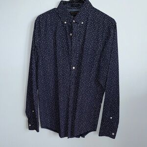 Banana Republic Navy Blue Patterned Shirt